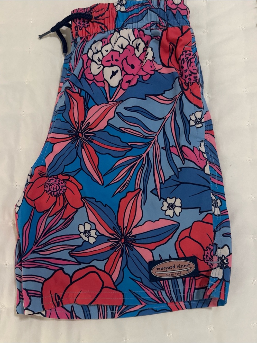 Vineyard Vines Bright Blue Floral Swim Shorts